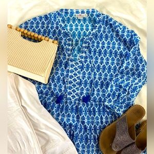 VINEYARD VINES open neck peasant top blouse. Size XL